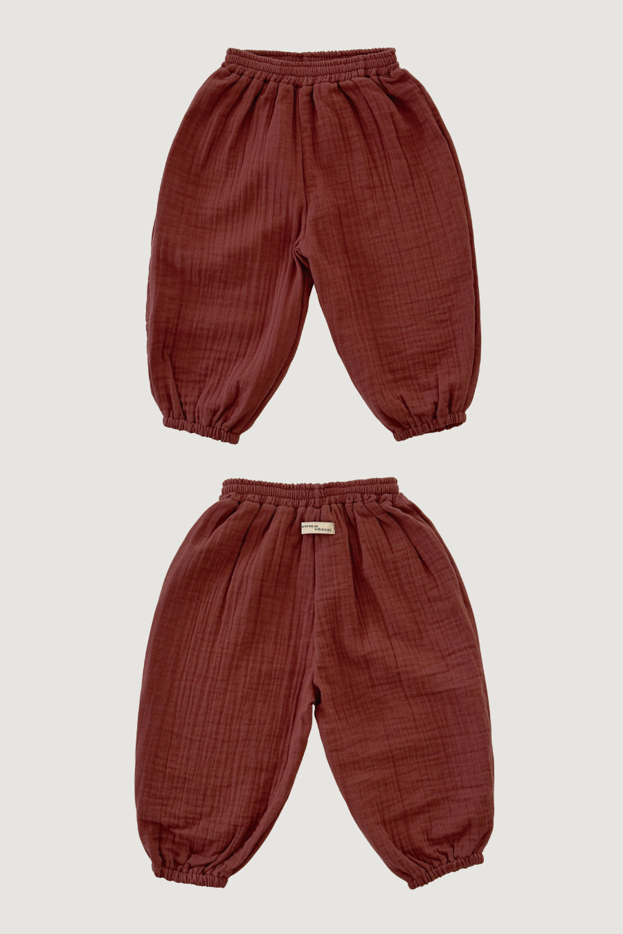 Soft gauze loose pants (Brick) 보나츠