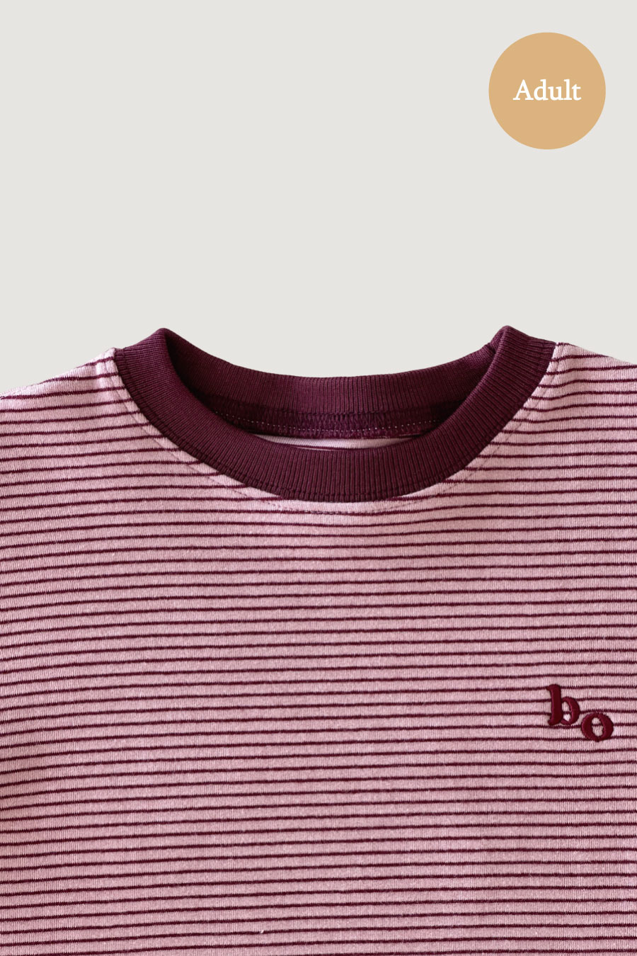 Adult. Cozy Stripe sweatshirt (Indie pink)