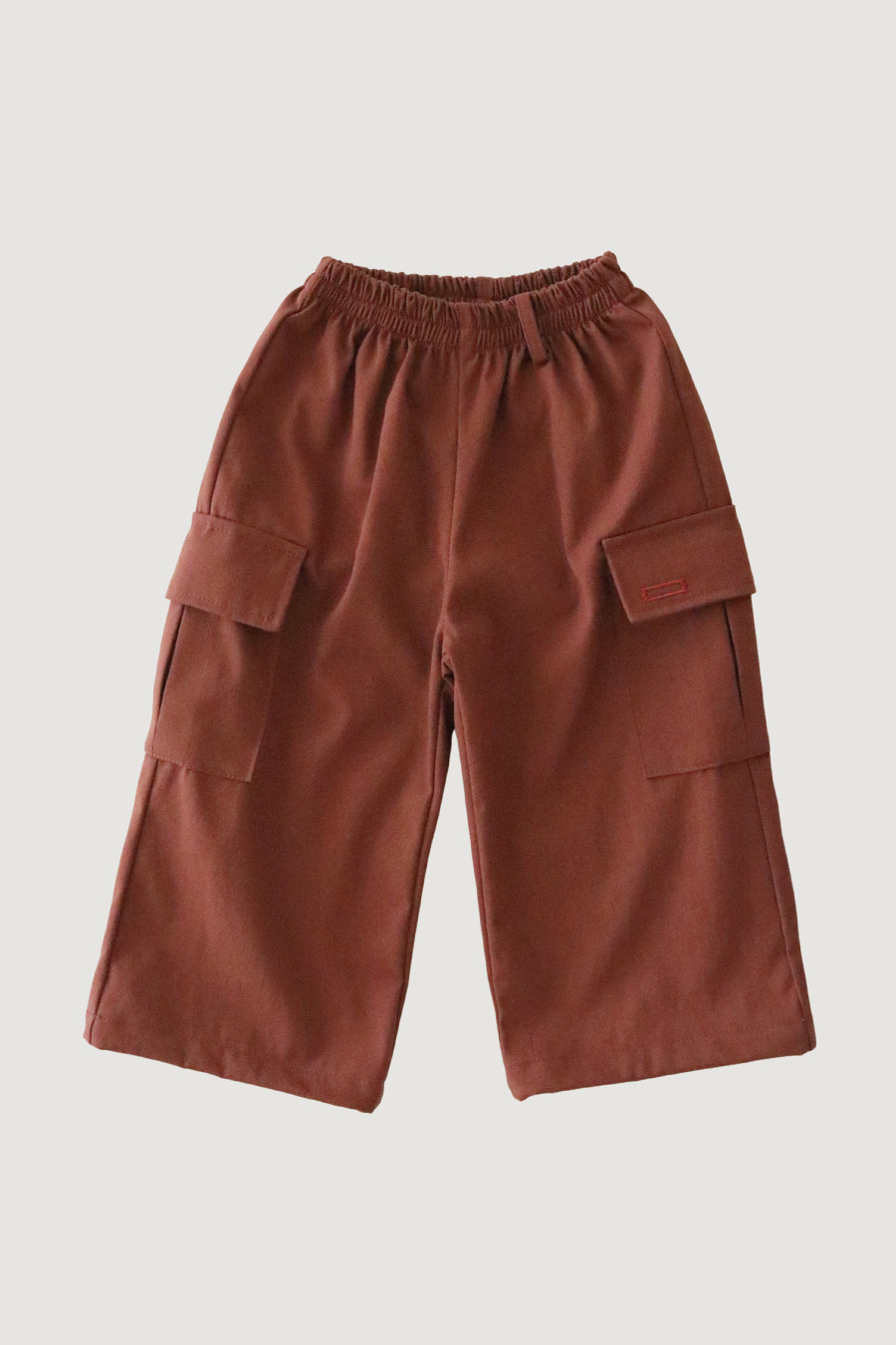Cotton wide string Cargo pants (Brick)