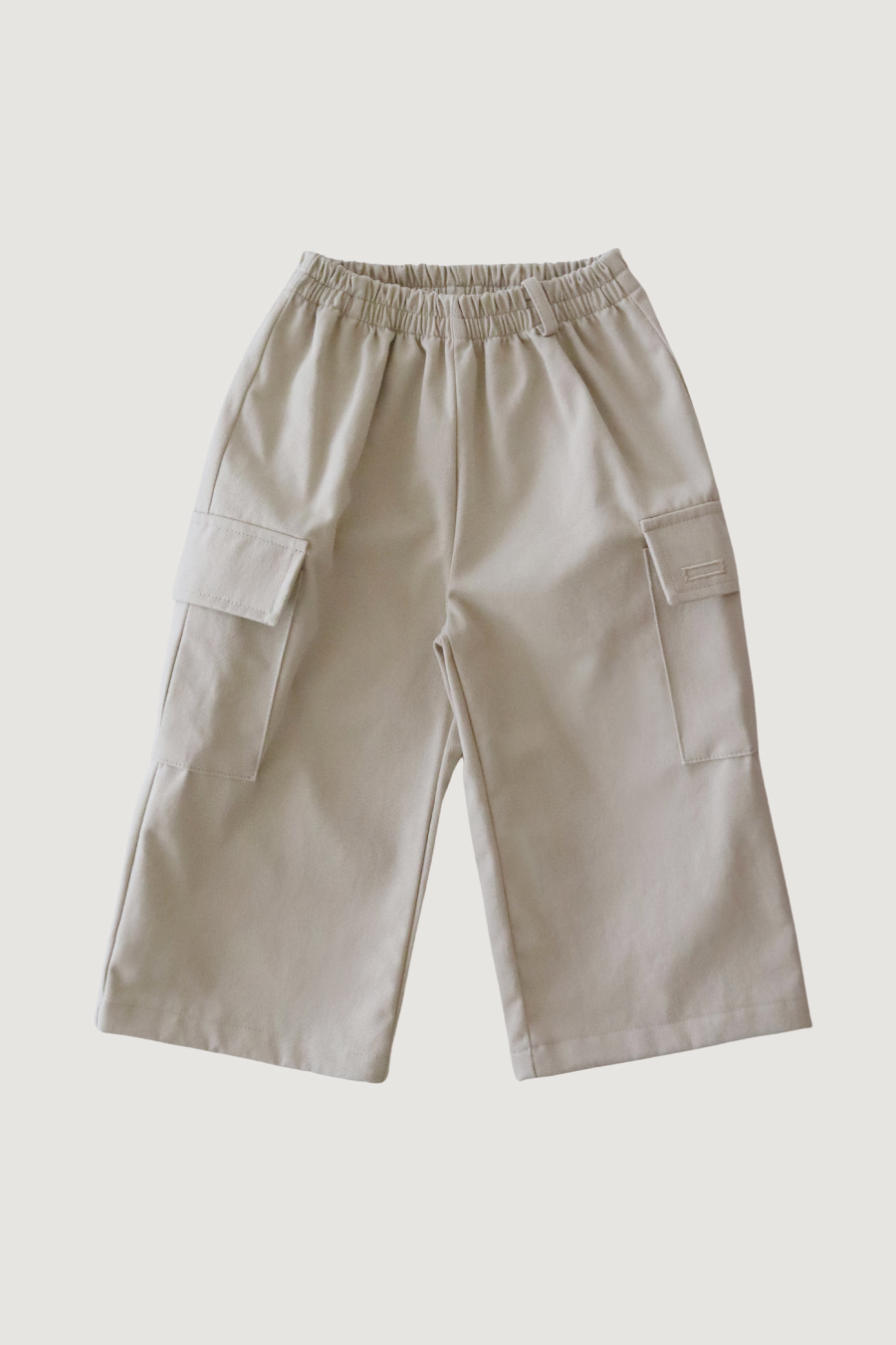 Cotton wide string Cargo pants (Beige)