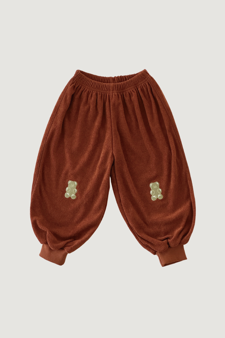 Jellybbo light Terry loose pants (Brown)