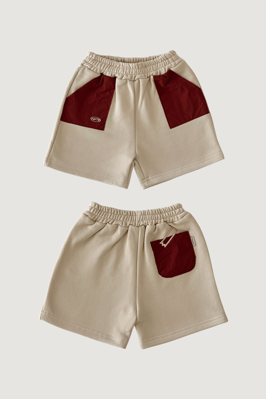 Nats nylon Coloring sweat shorts (Beige)