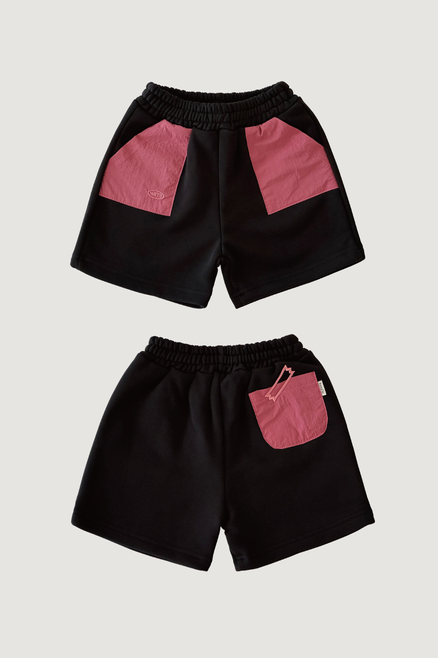 Nats nylon Coloring sweat shorts (Black)