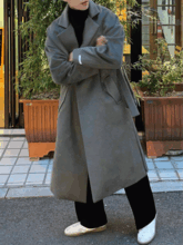 로베 가운 울 코트(3color)