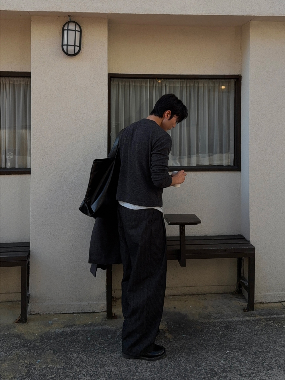 코트 모델 착용 이미지-S1L34