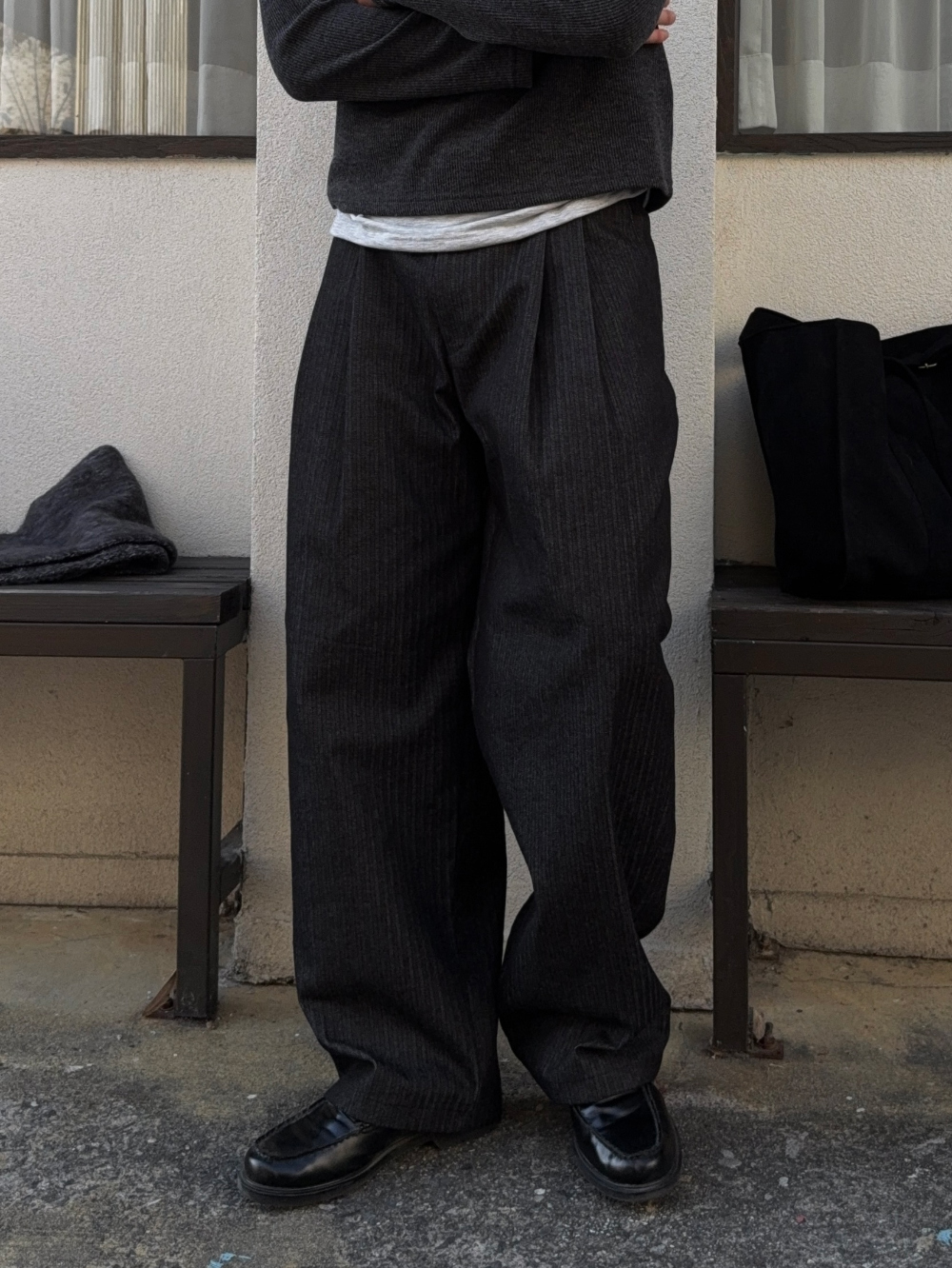 코트 모델 착용 이미지-S1L36