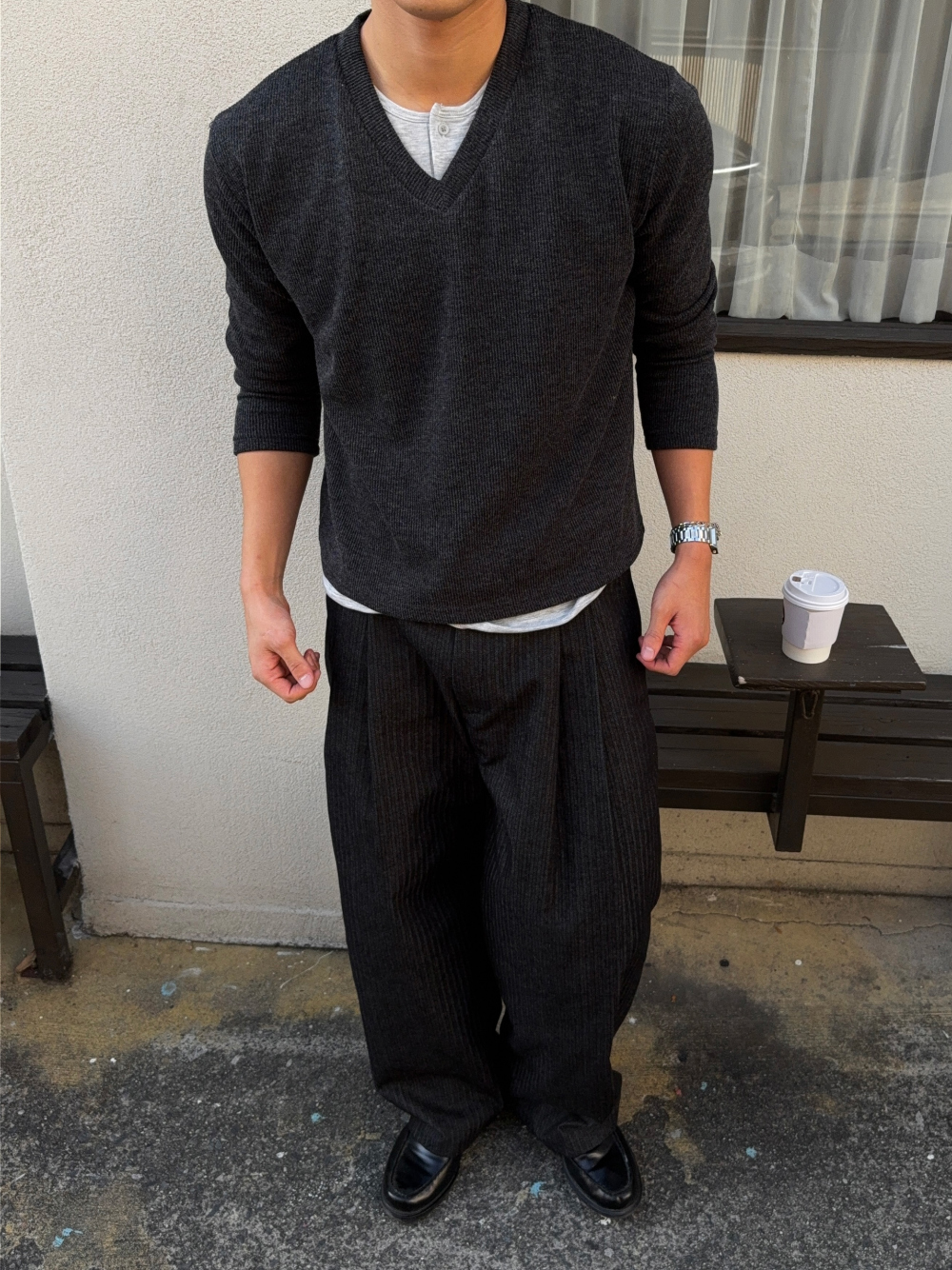 코트 모델 착용 이미지-S1L33