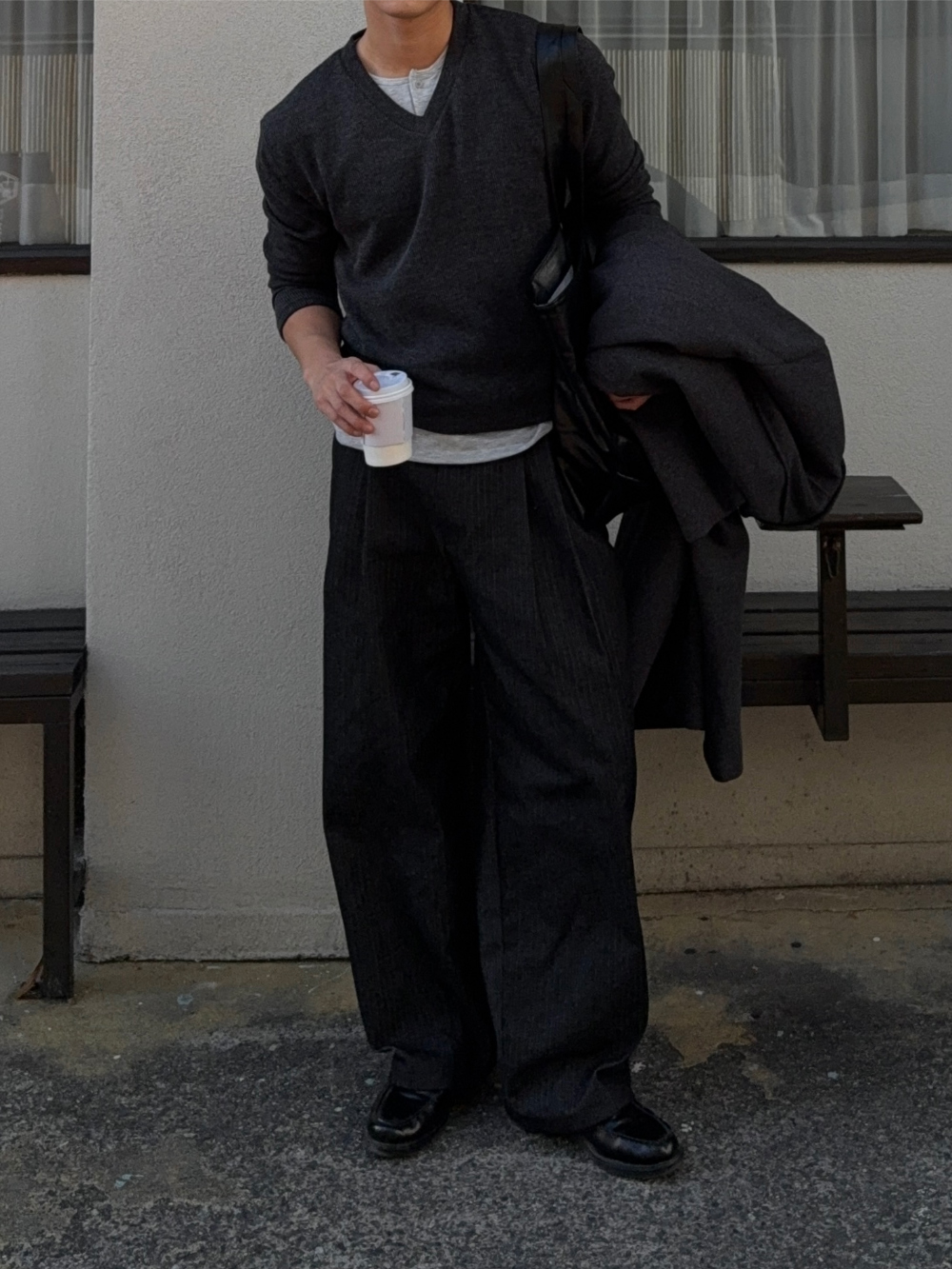 코트 모델 착용 이미지-S1L41