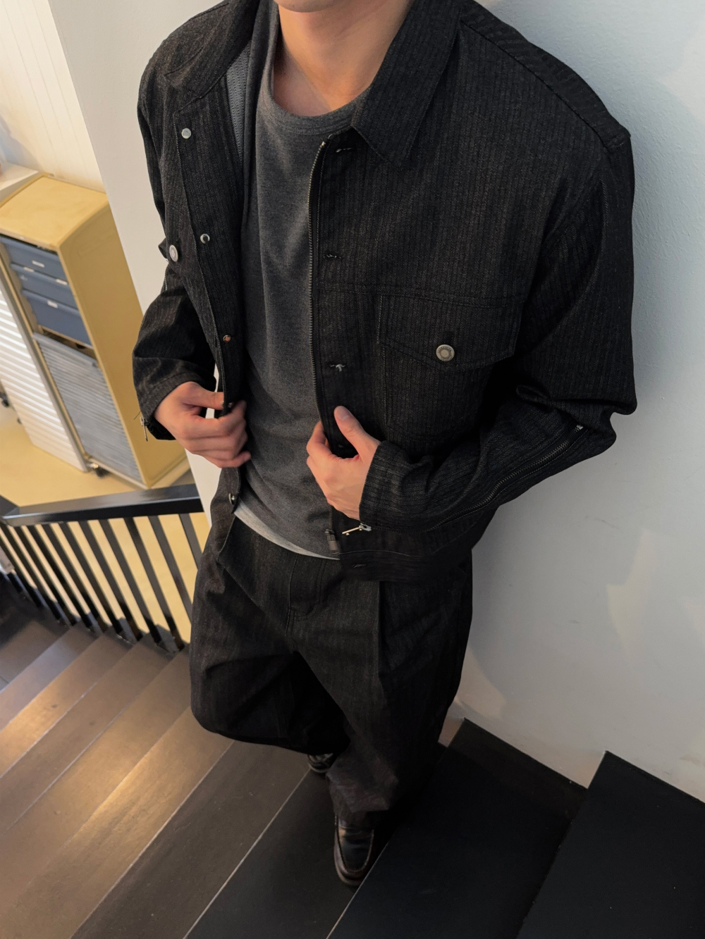 재킷 모델 착용 이미지-S1L43