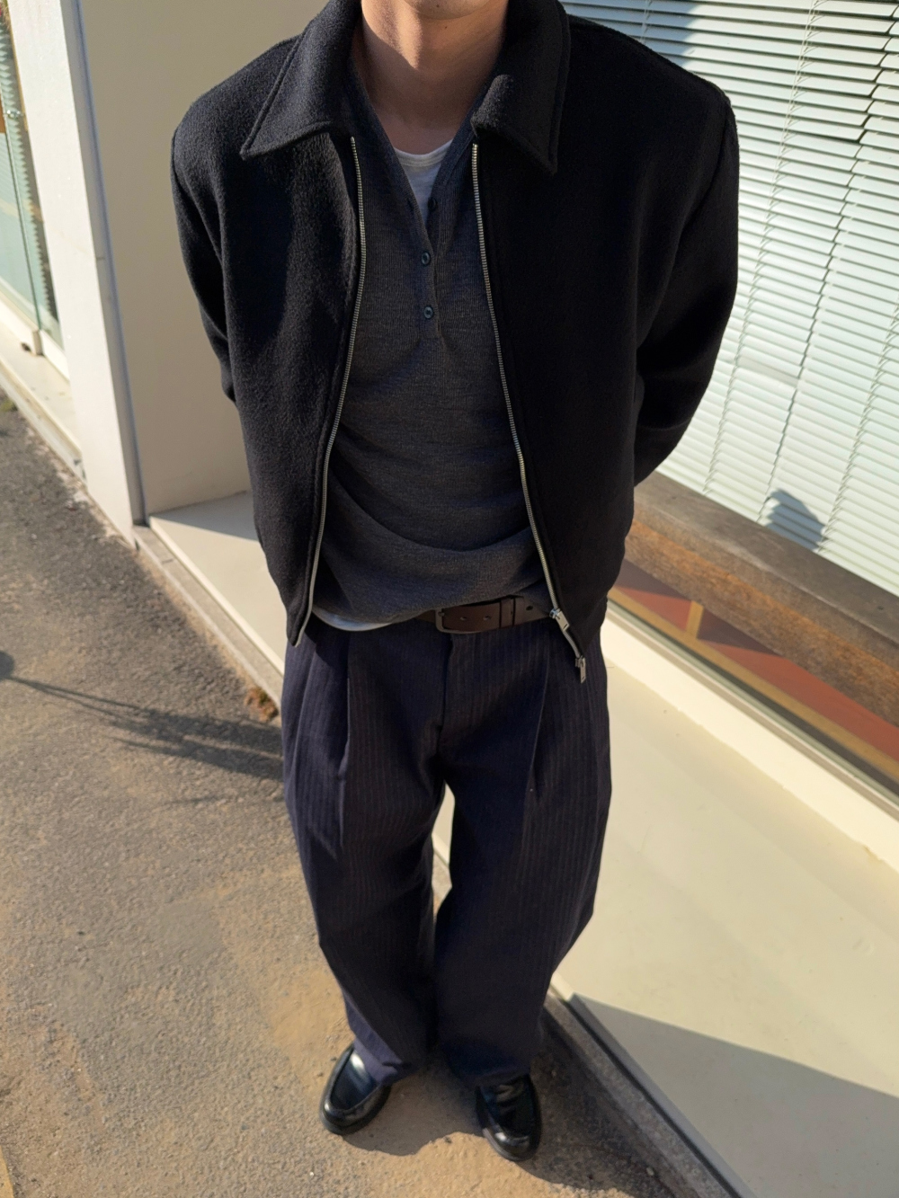 코트 모델 착용 이미지-S2L19