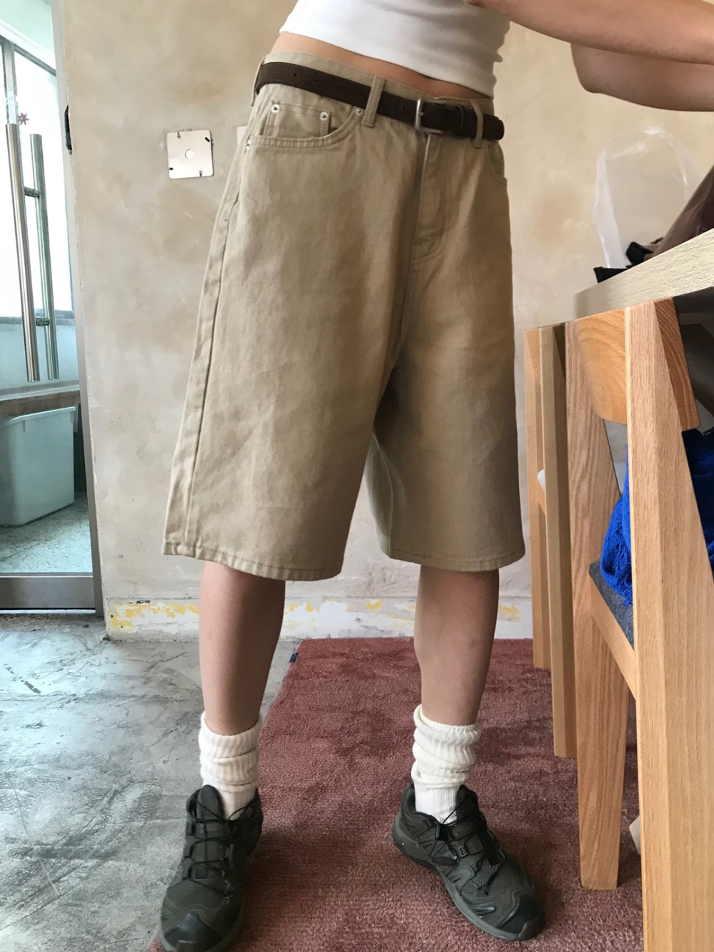 wide cotton bermuda pants | ファッション通販サイト NUGU