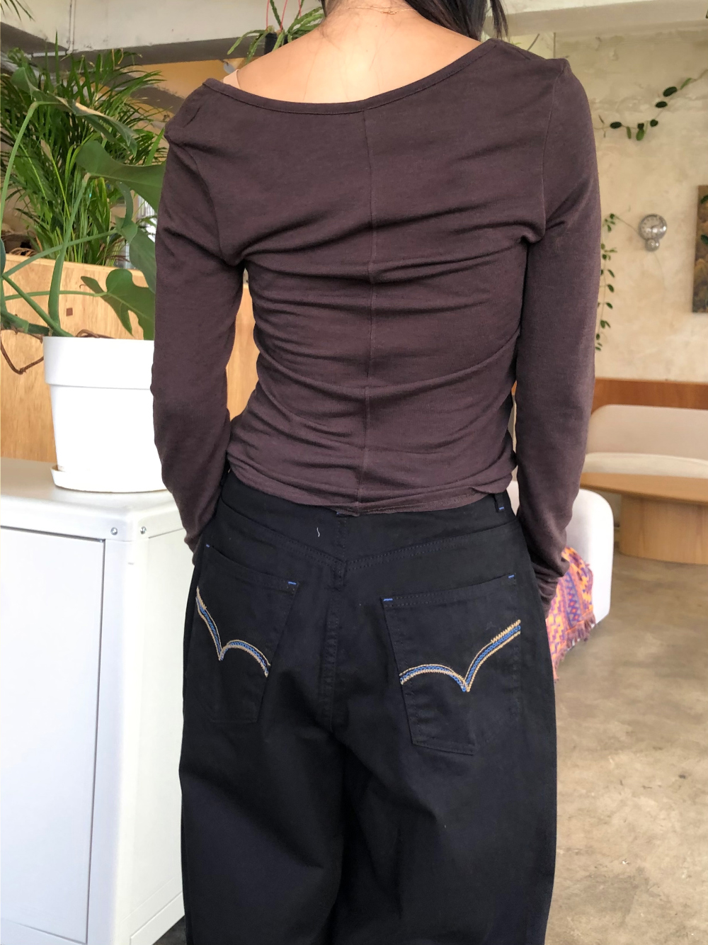 민袖丈 모델 착용 이미지-S1L19