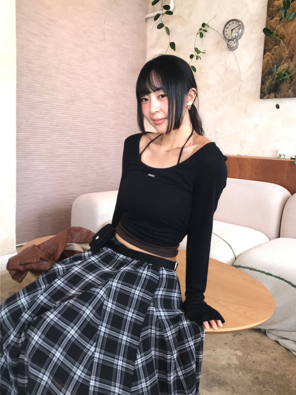 민袖丈 모델 착용 이미지-S1L48