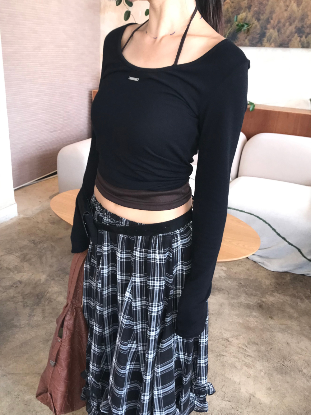 민袖丈 모델 착용 이미지-S1L53