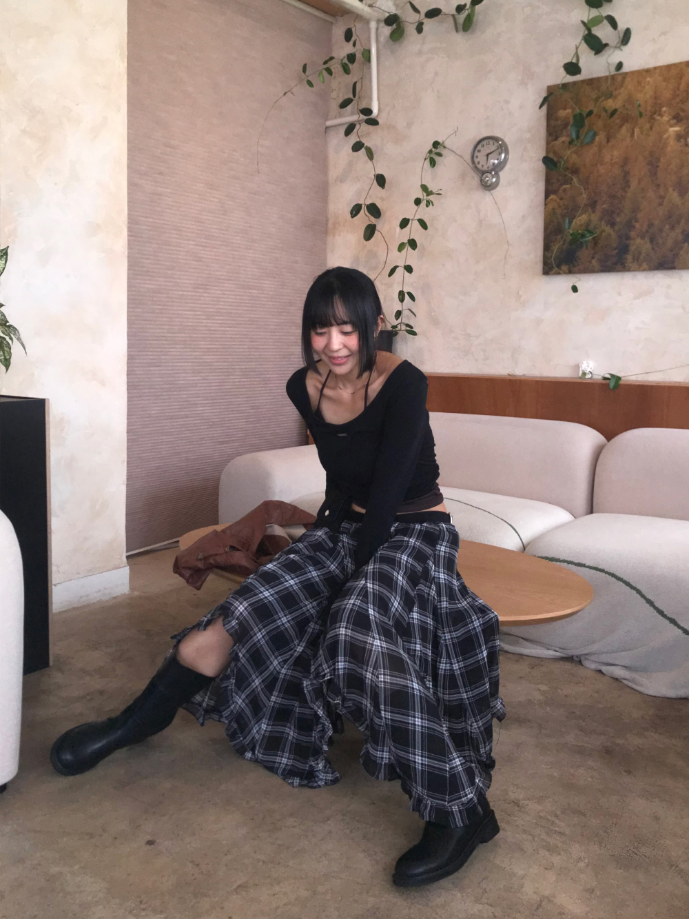 민袖丈 모델 착용 이미지-S1L49