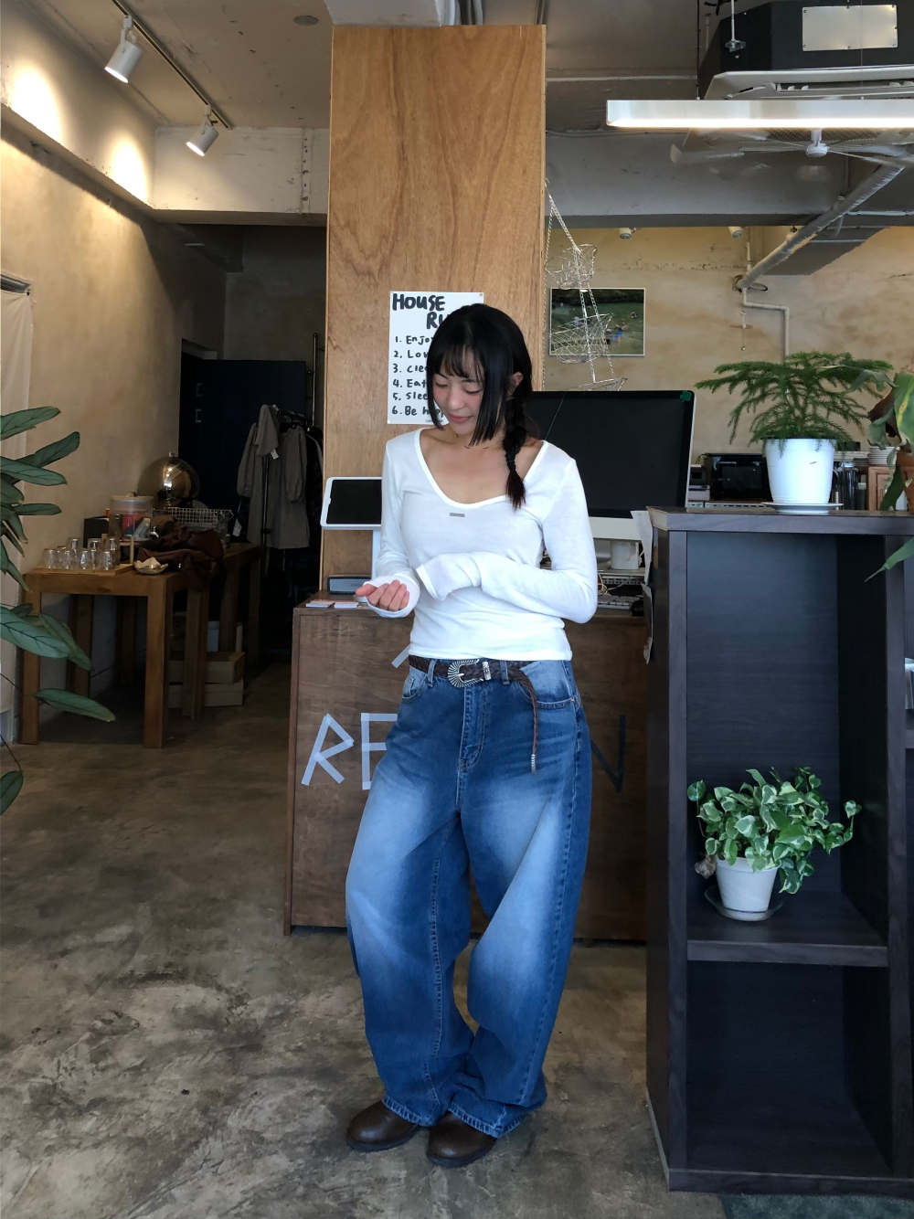 민袖丈 모델 착용 이미지-S1L37