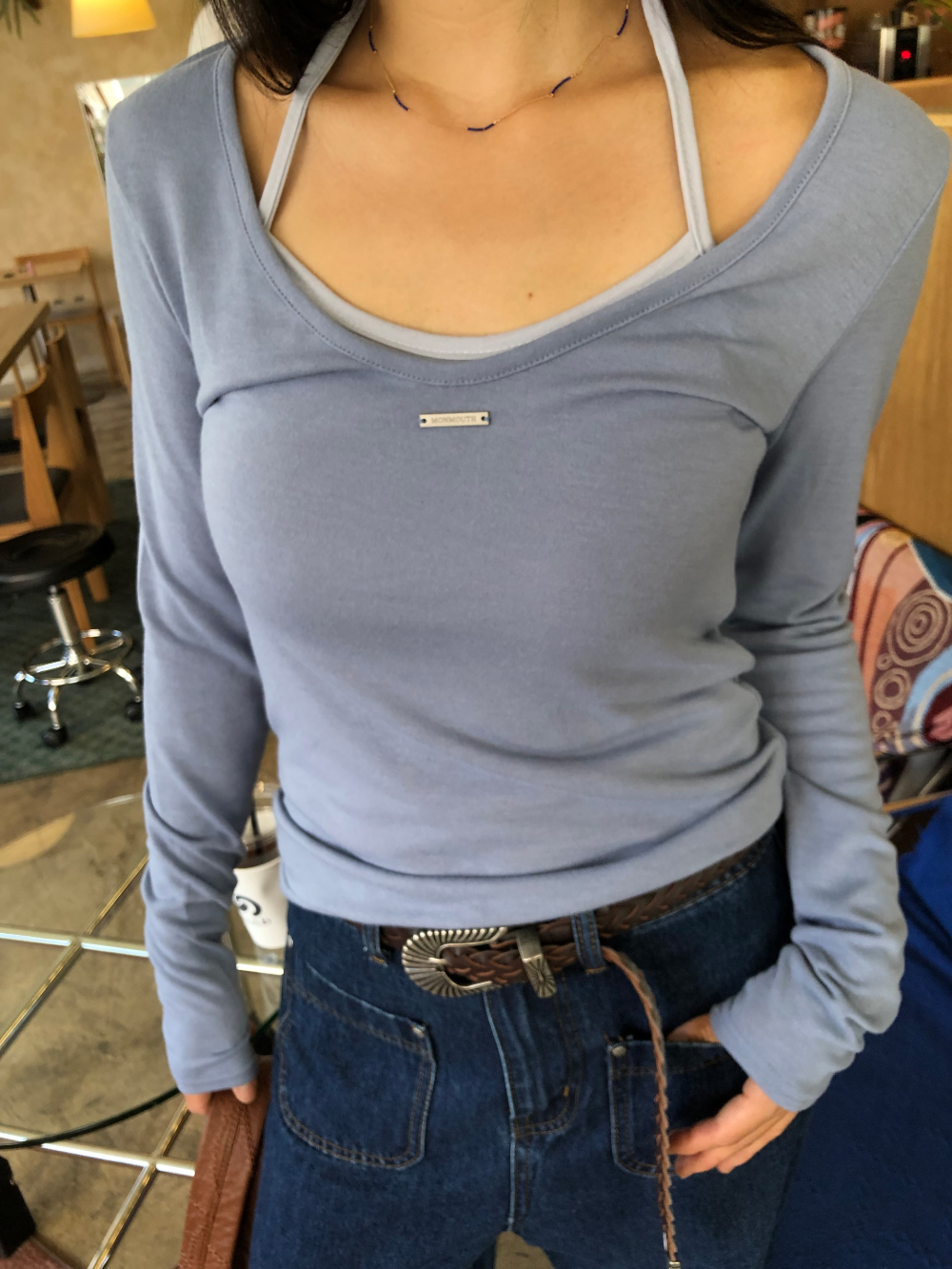 민袖丈 모델 착용 이미지-S1L25