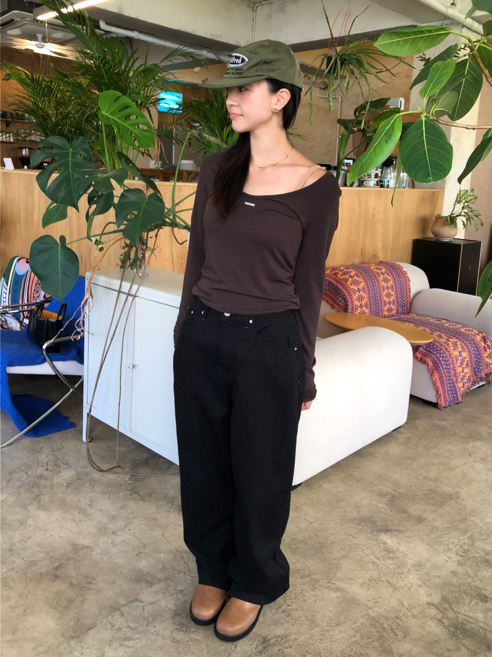 민袖丈 모델 착용 이미지-S1L21