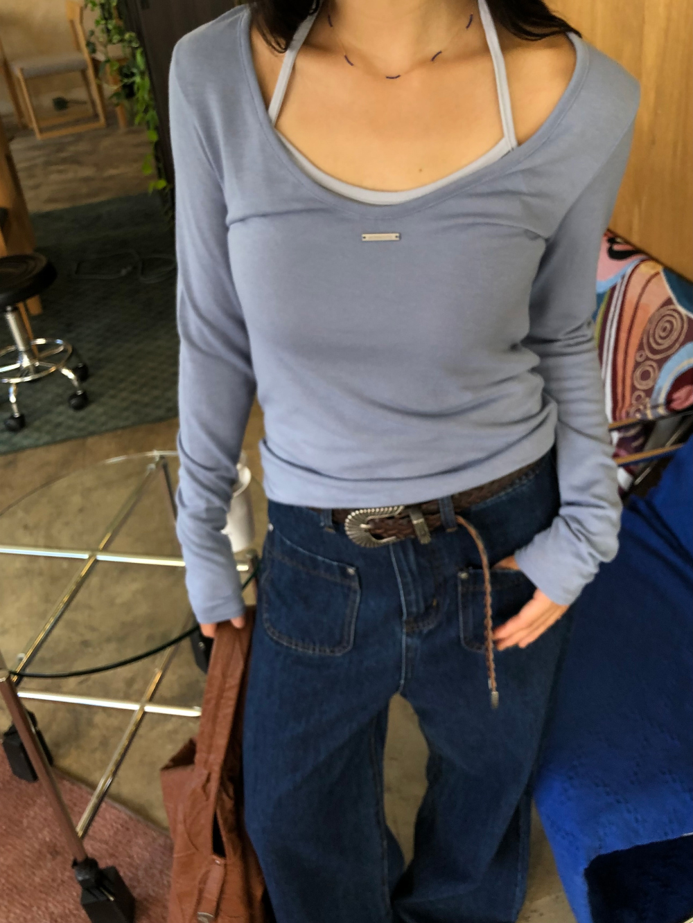 민袖丈 모델 착용 이미지-S1L5