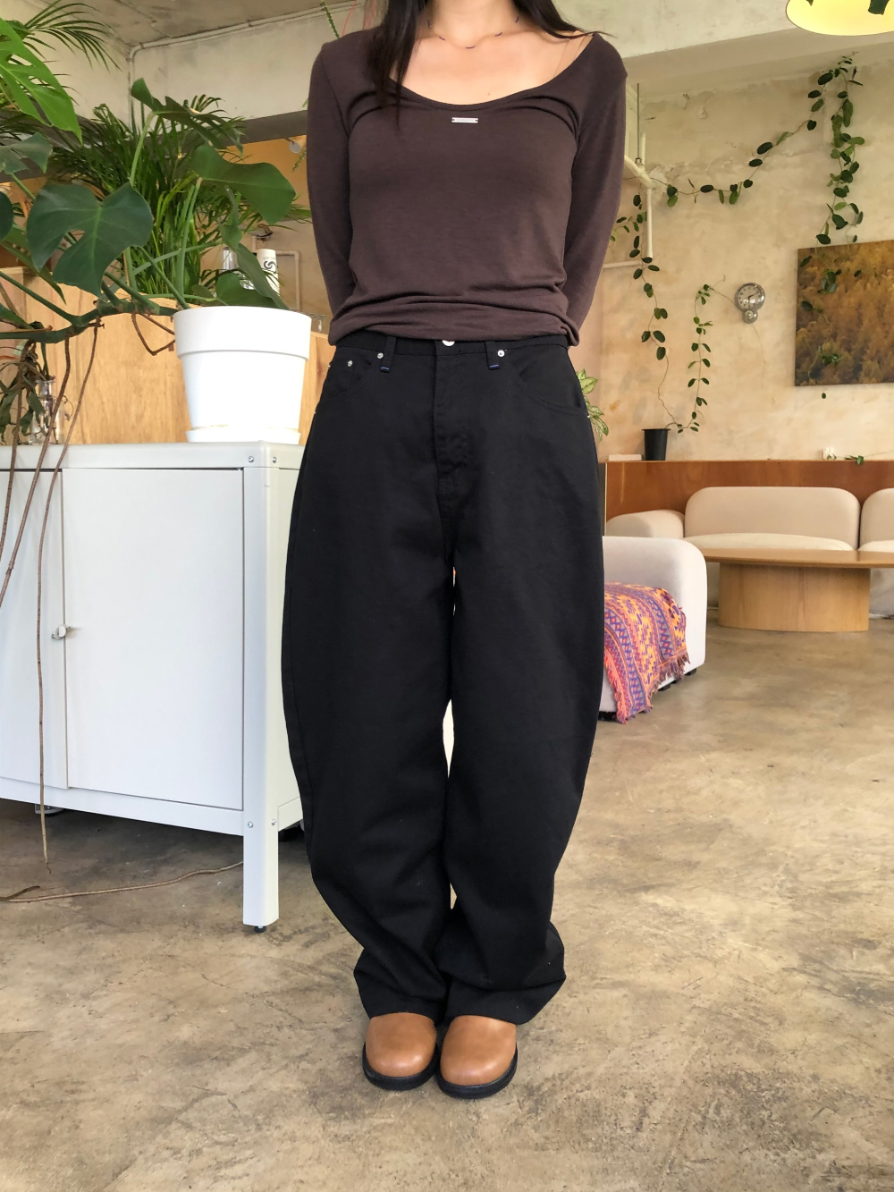 민袖丈 모델 착용 이미지-S1L17