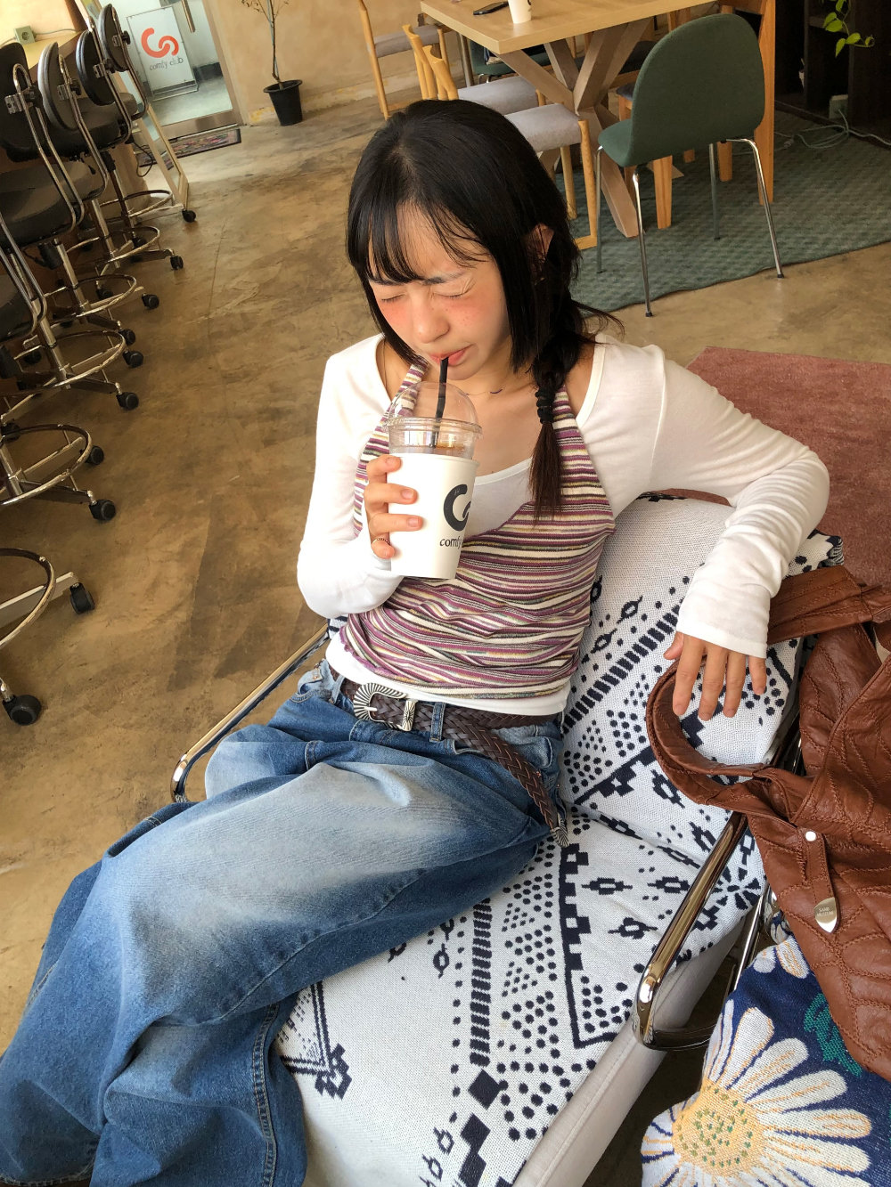 민袖丈 모델 착용 이미지-S1L44