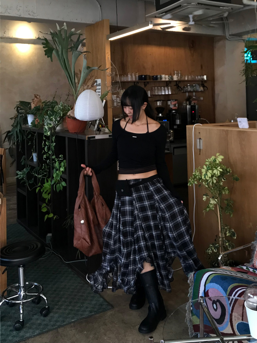 민袖丈 모델 착용 이미지-S1L56