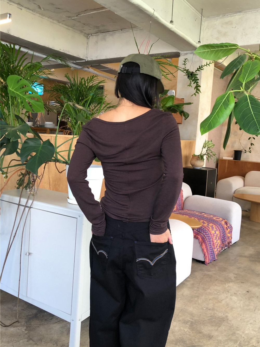 민袖丈 모델 착용 이미지-S1L18