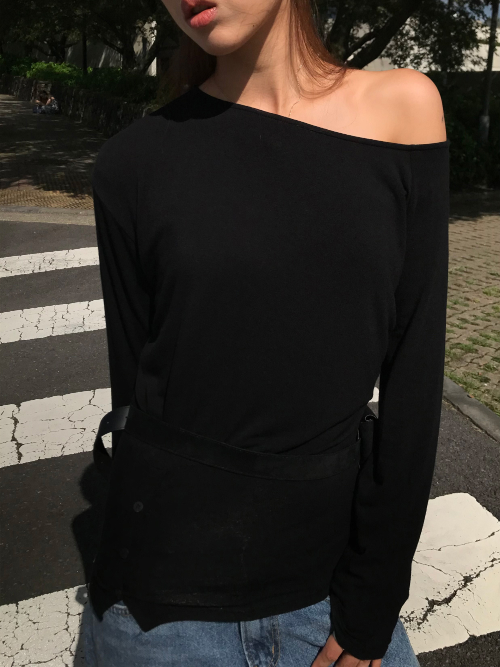 카디건 모델 착용 이미지-S1L45