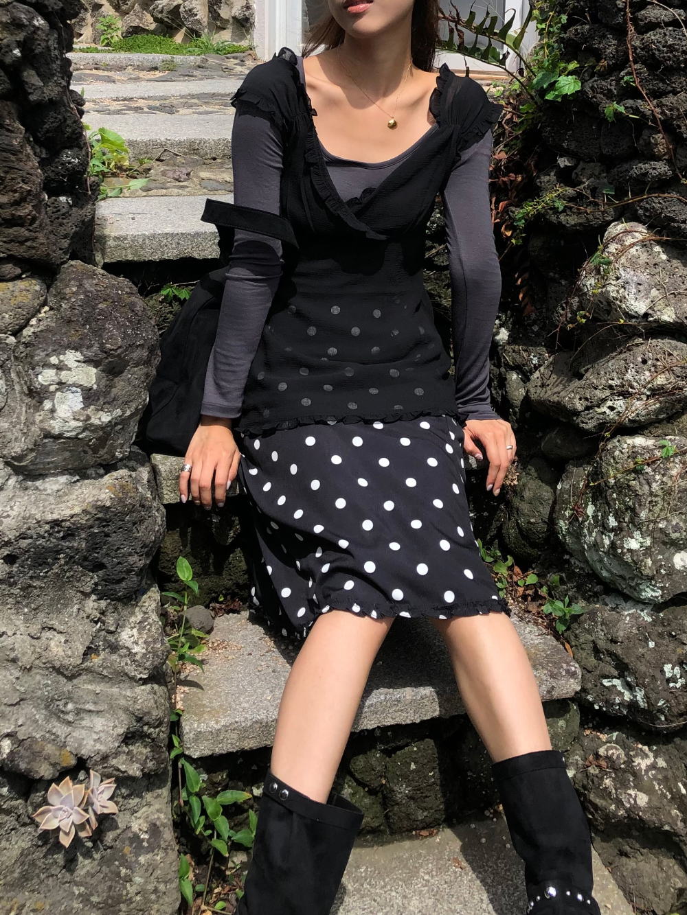 코트 모델 착용 이미지-S1L36