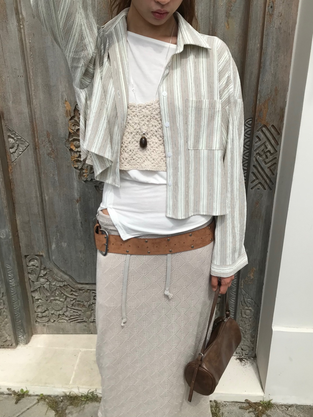 카디건 모델 착용 이미지-S1L40