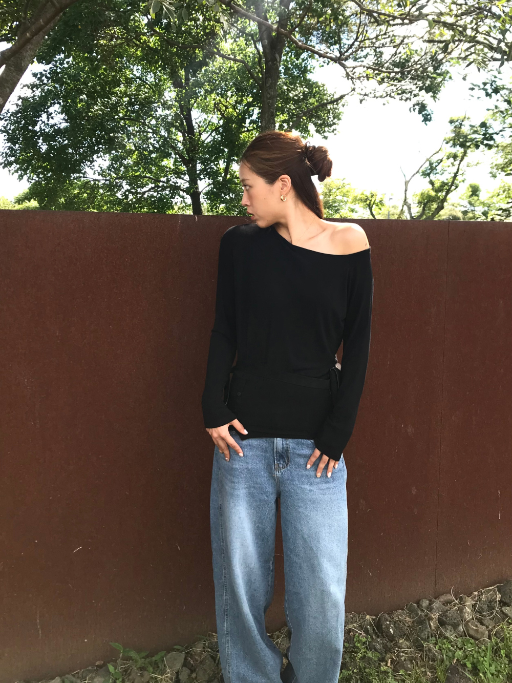 카디건 모델 착용 이미지-S1L49