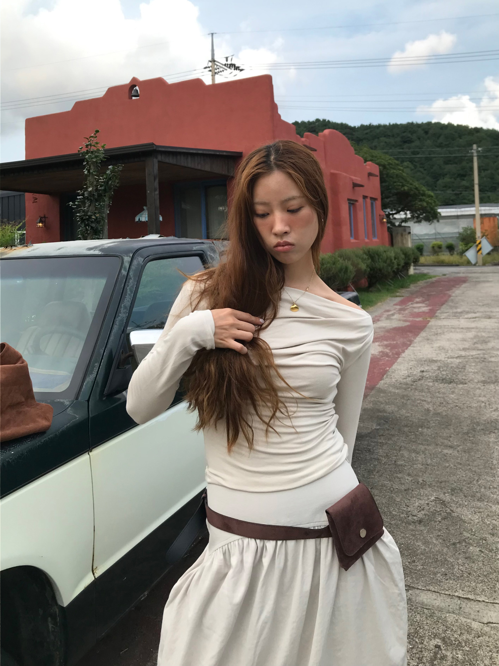 드레스 모델 착용 이미지-S1L40