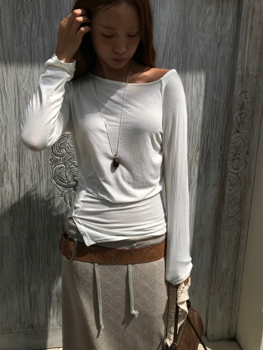 카디건 모델 착용 이미지-S1L37