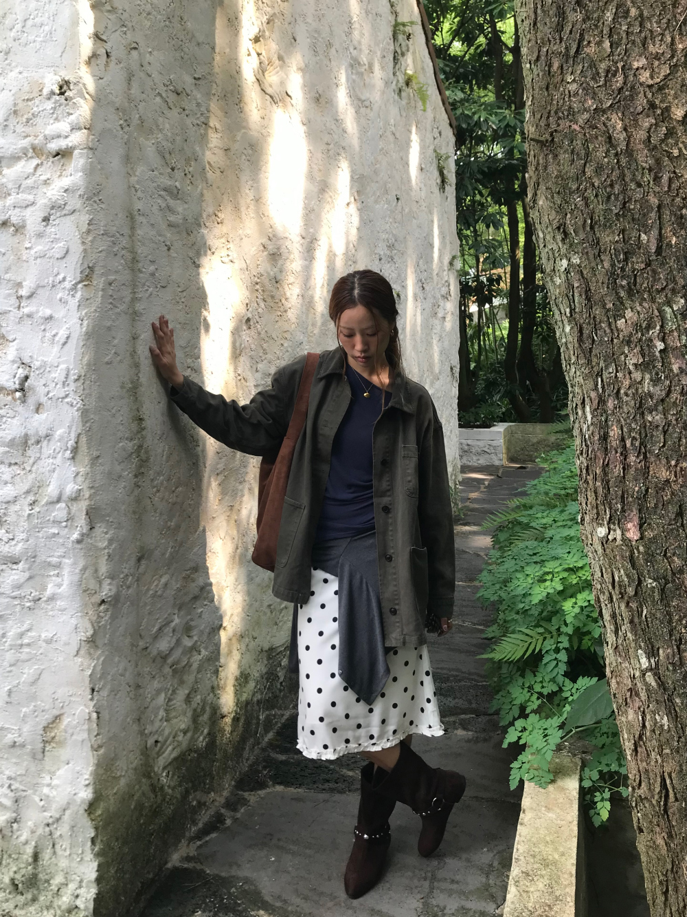 코트 모델 착용 이미지-S1L57