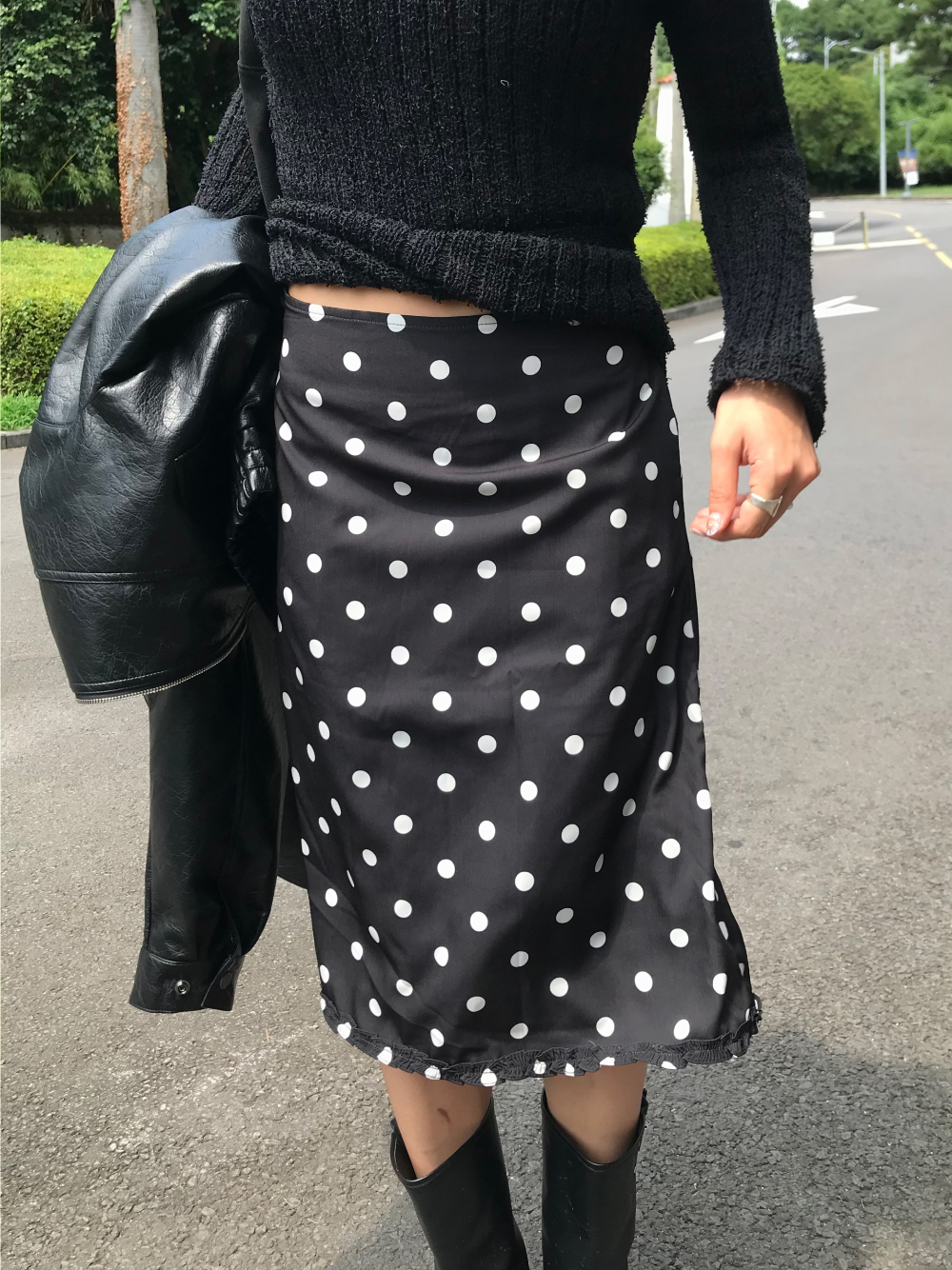 dot frill midi skirt | ファッション通販サイト NUGU