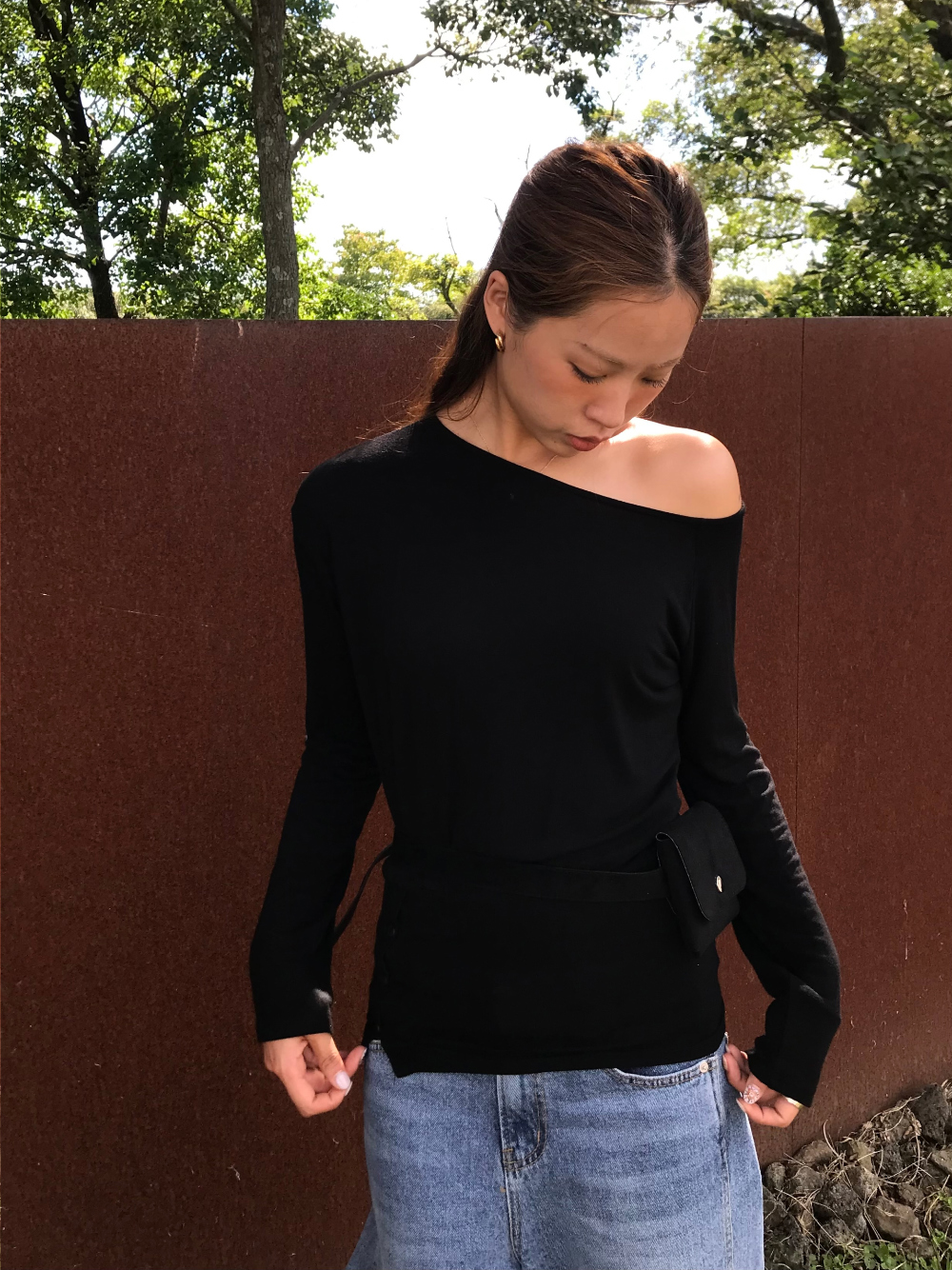 카디건 모델 착용 이미지-S1L48