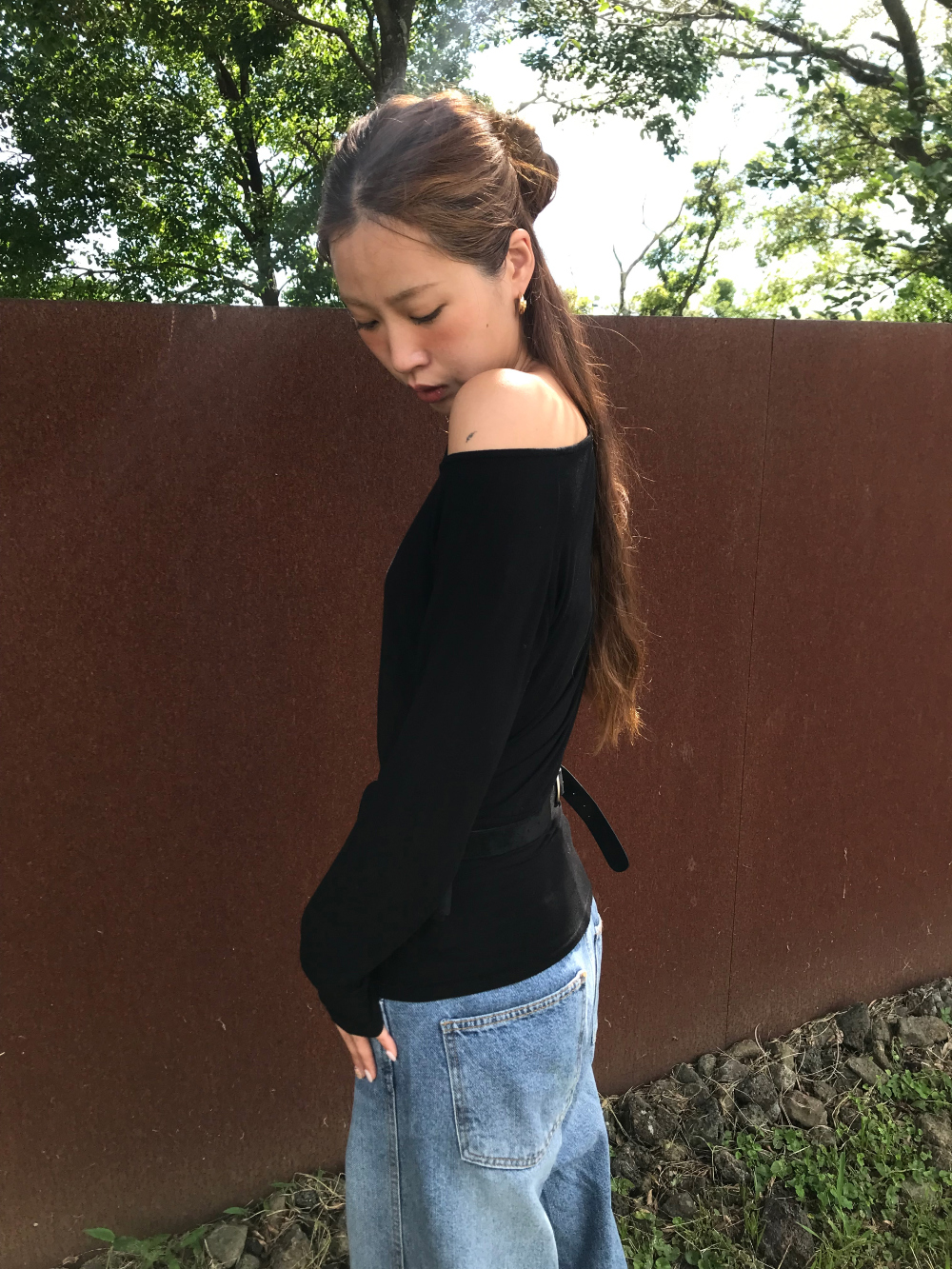 카디건 모델 착용 이미지-S1L53