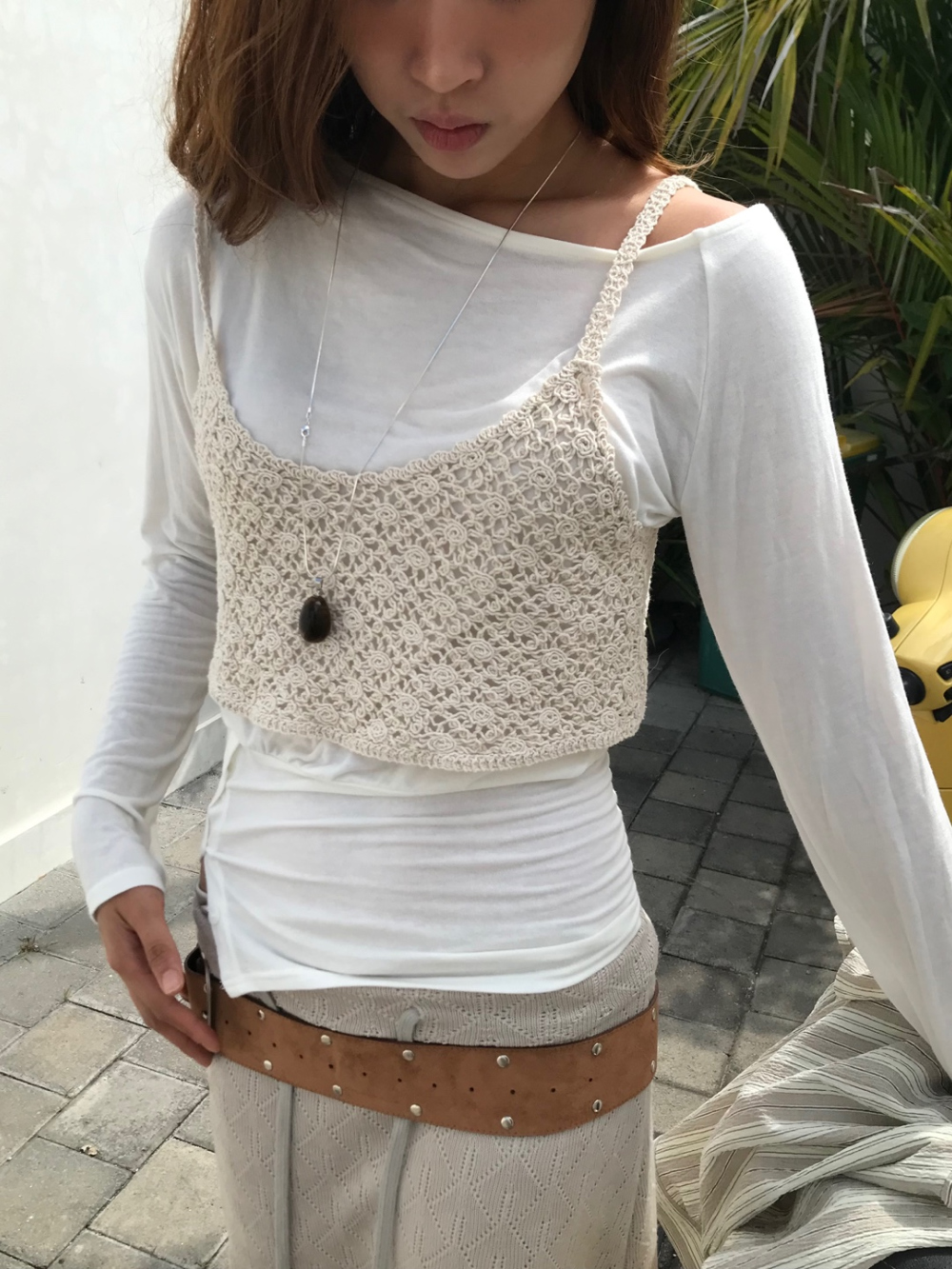 카디건 모델 착용 이미지-S1L35