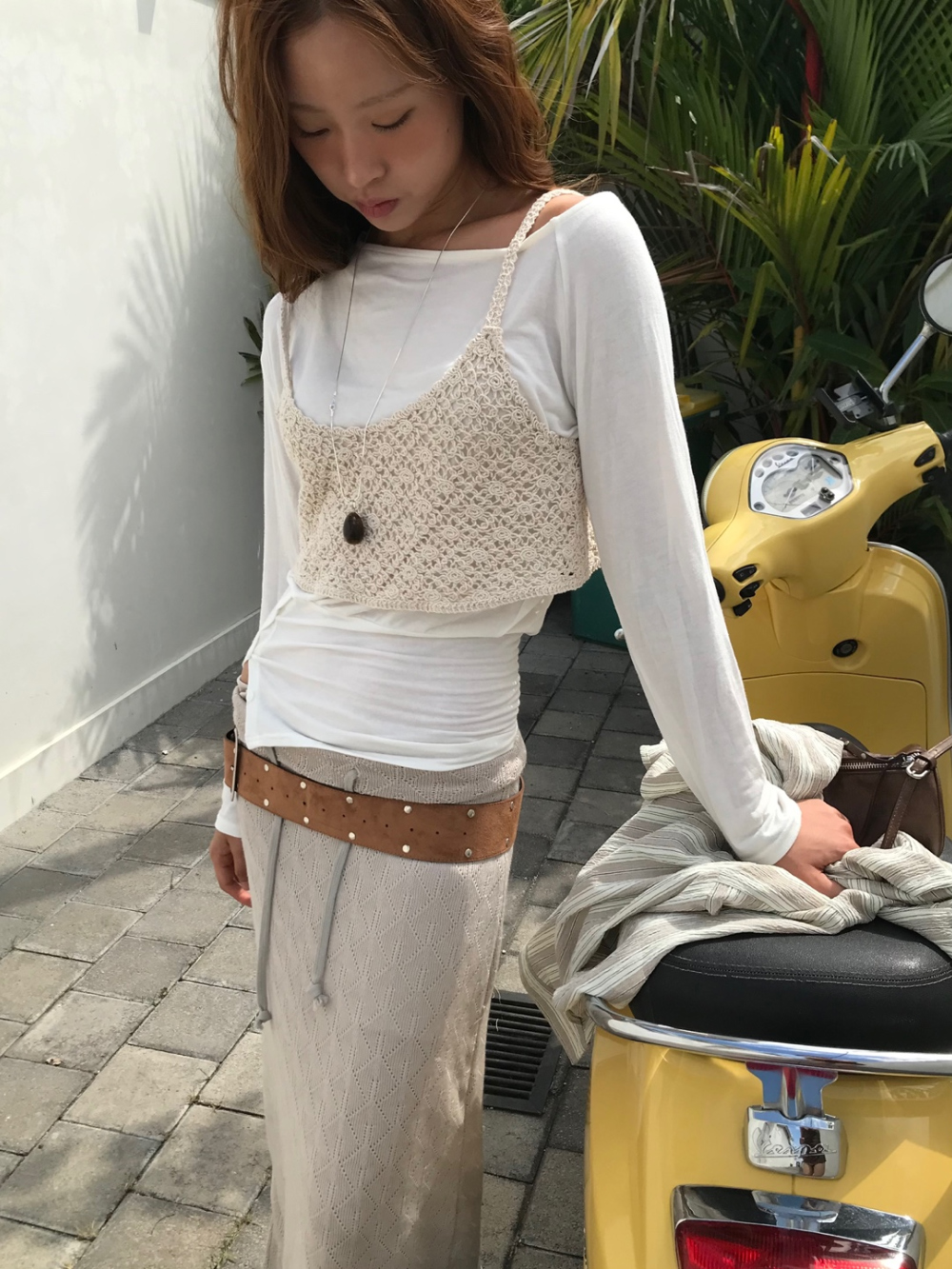 카디건 모델 착용 이미지-S1L34