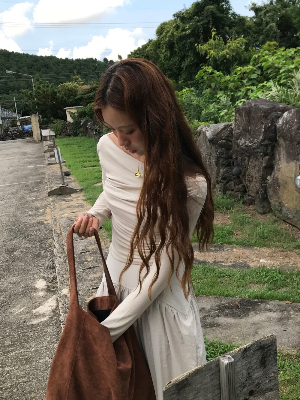 드레스 모델 착용 이미지-S1L43