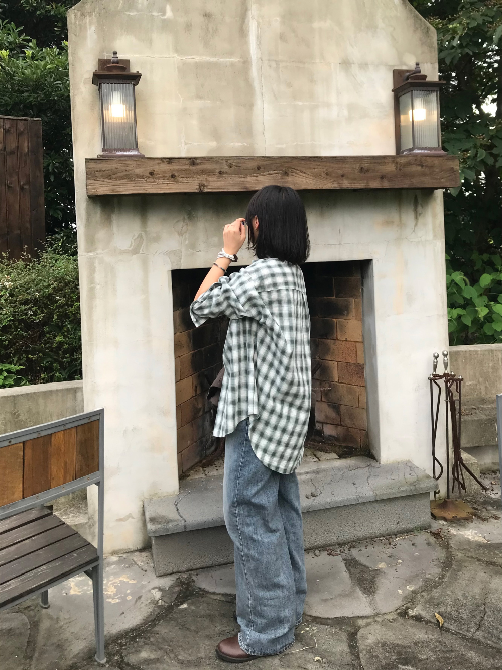 블라우스 모델 착용 이미지-S1L52