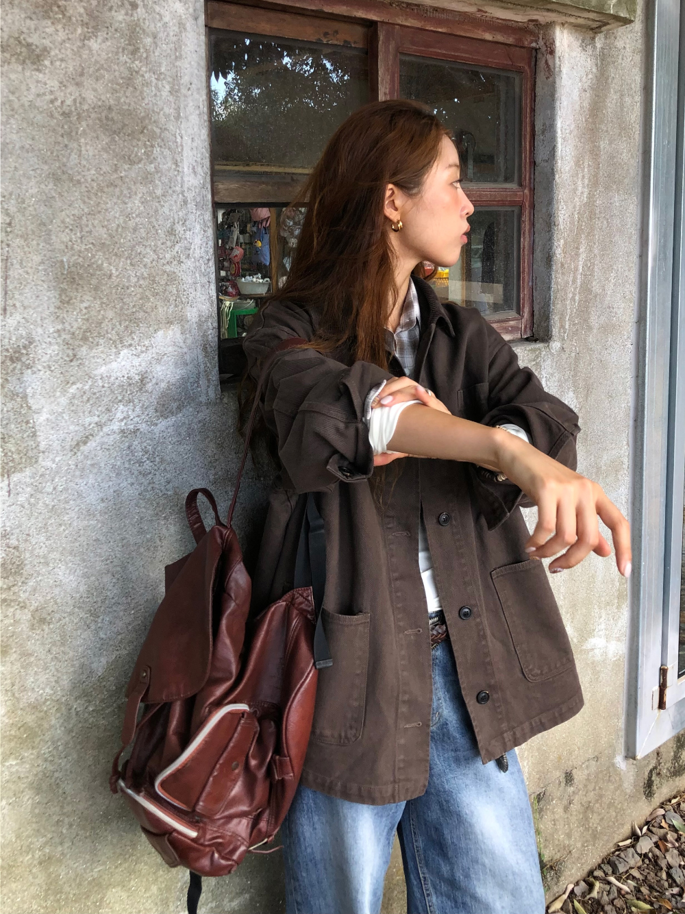 블라우스 모델 착용 이미지-S1L39