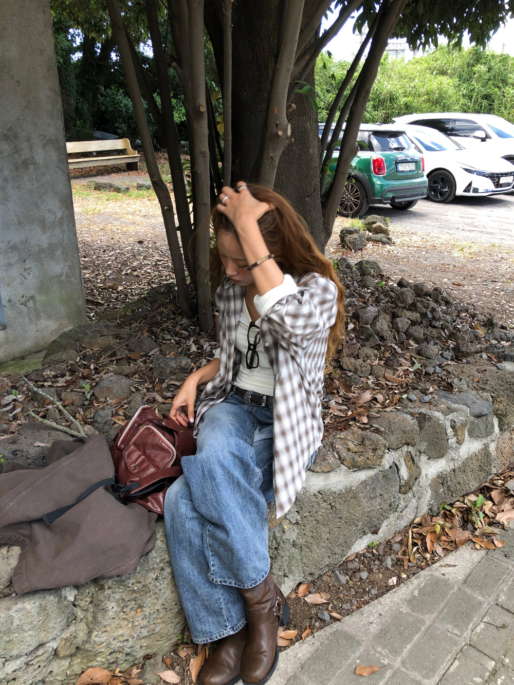 블라우스 모델 착용 이미지-S1L25