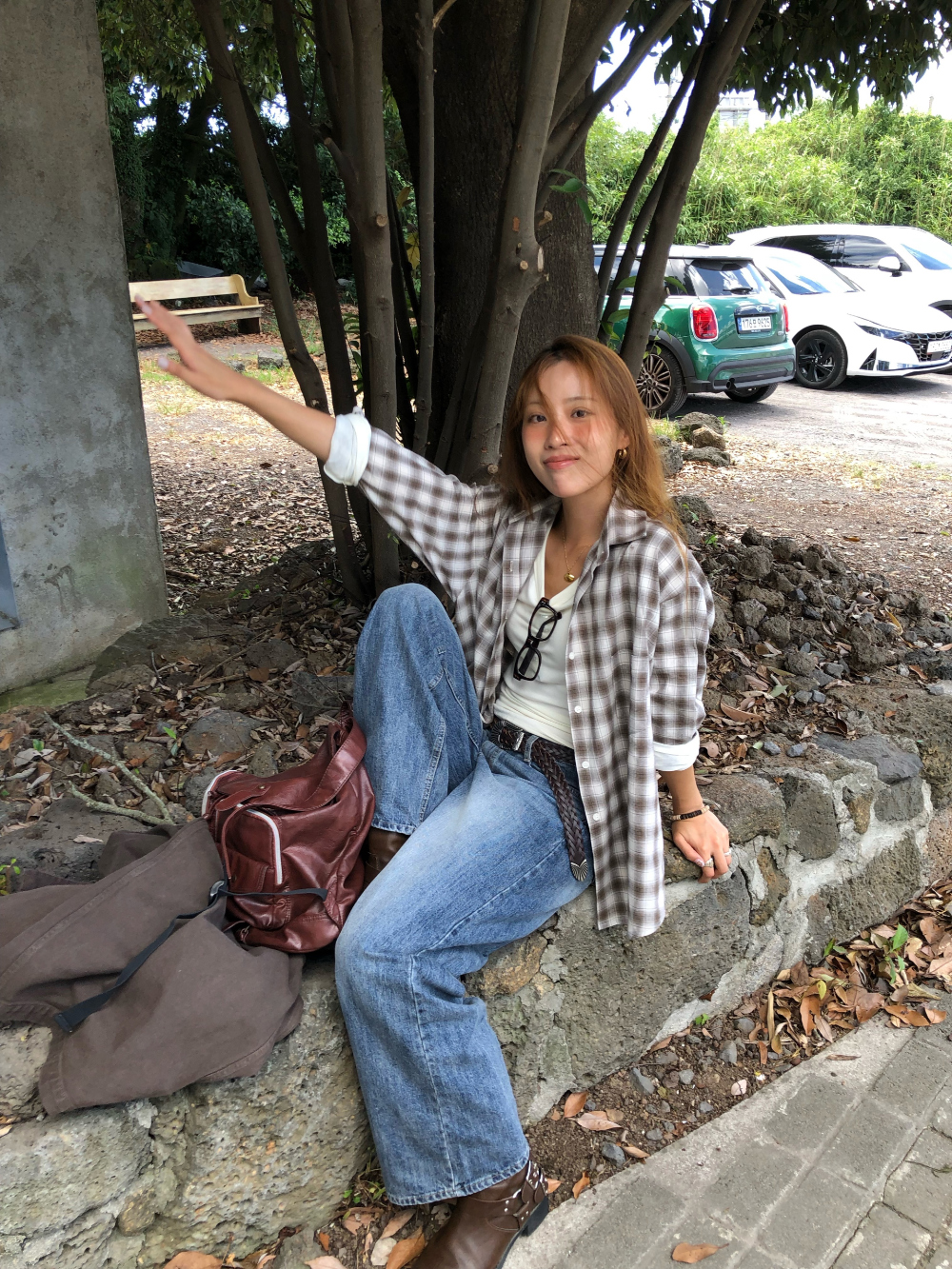 블라우스 모델 착용 이미지-S1L31