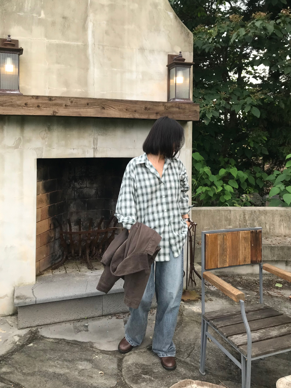 블라우스 모델 착용 이미지-S1L53