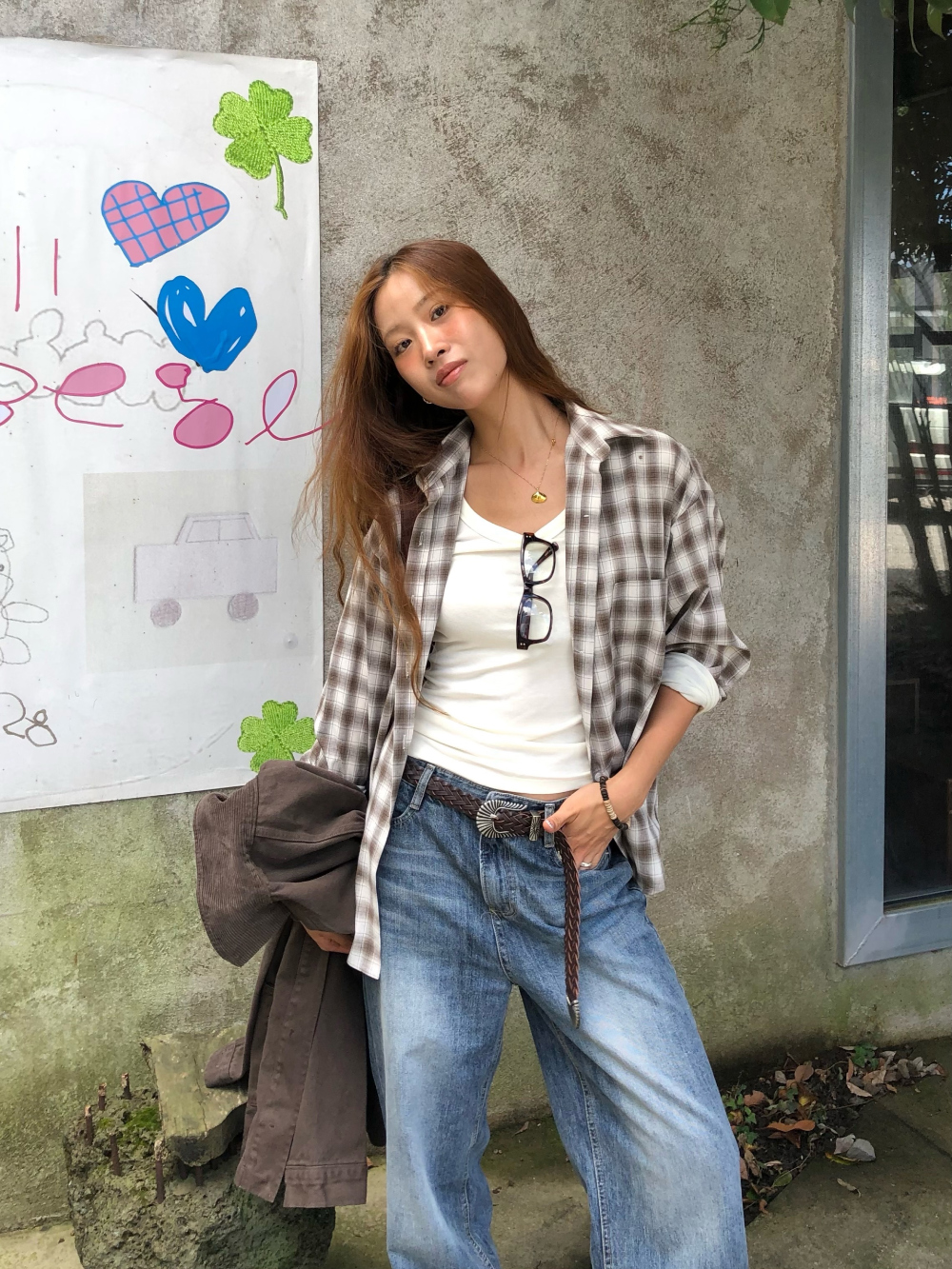 블라우스 모델 착용 이미지-S1L32