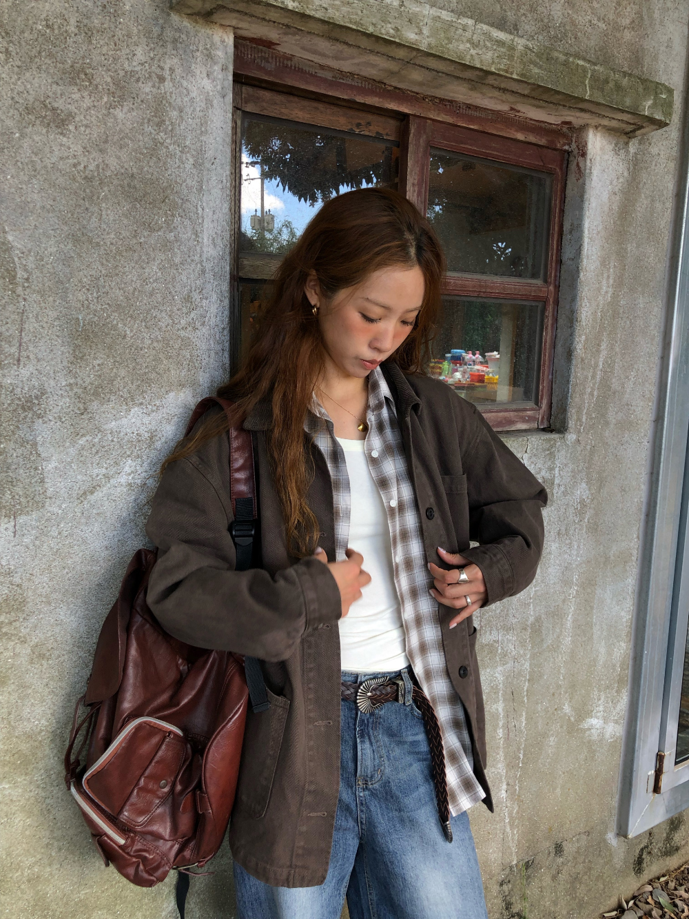 블라우스 모델 착용 이미지-S1L38