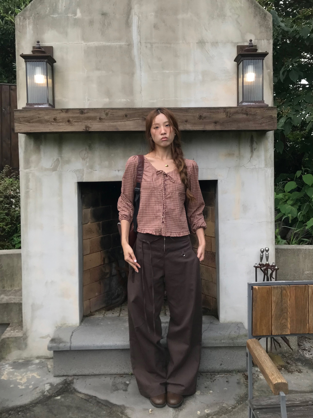 블라우스 모델 착용 이미지-S1L29