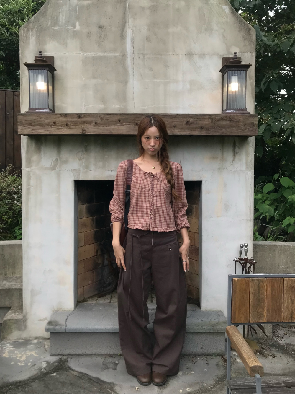 블라우스 모델 착용 이미지-S1L34