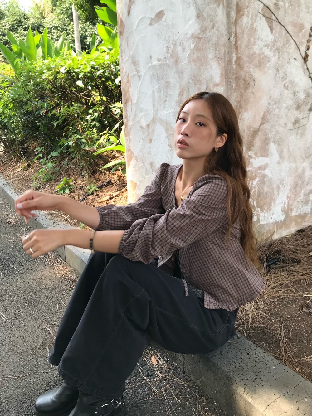 블라우스 모델 착용 이미지-S1L18